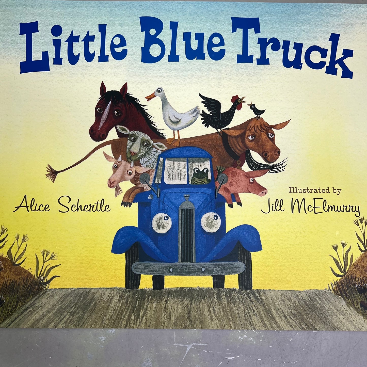 LITTLE BLUE TRUCK Paperback Children's Big Book By Alice Schertle 18"x14"