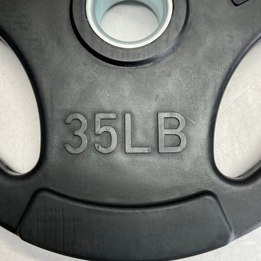 TRI-GRIP Single Rubber Plate 35lb, Black