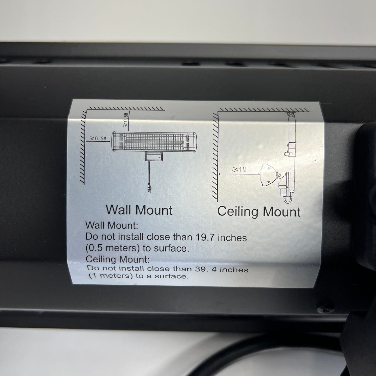 BROMIC TUNGSTEN Smart-heat Electric Wall Mount Heater 24" L Black (As-Is)