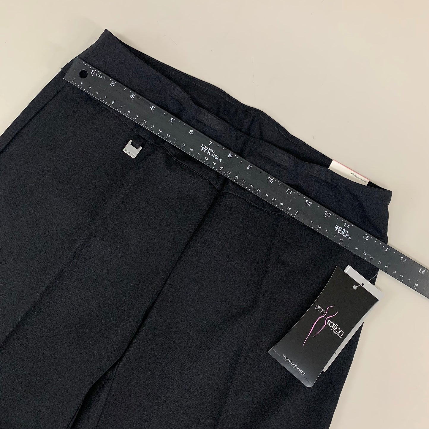 MULTIPLES Relaxed Leg Pant Petite Women's Sz 10 Black M48716PM