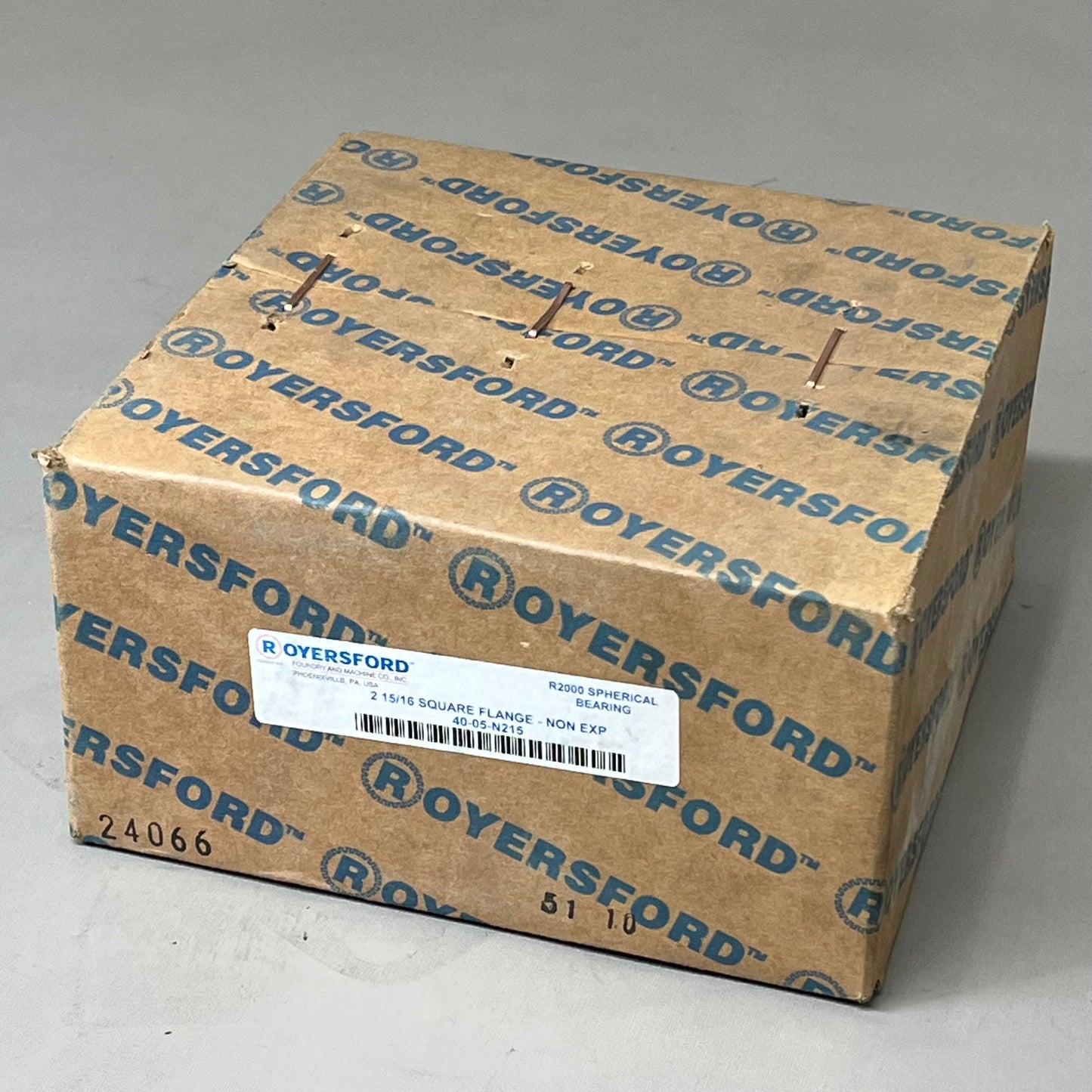 ROYERSFORD Spherical 4-Bolt Flange Bearing 2-15/16" Non-Expansion 40-05-N215