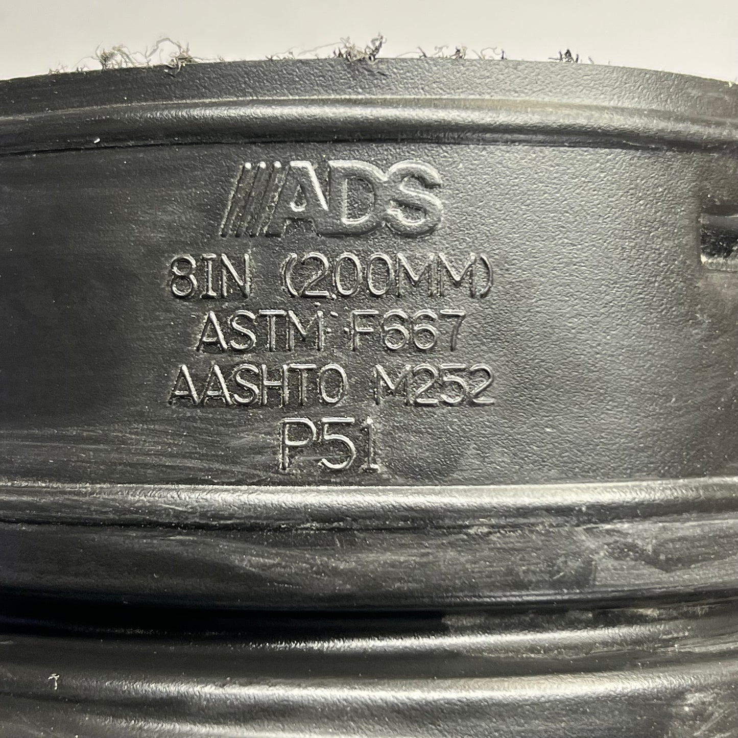 ADS 8" X 6" Reducing Coupler, Black 0816AA