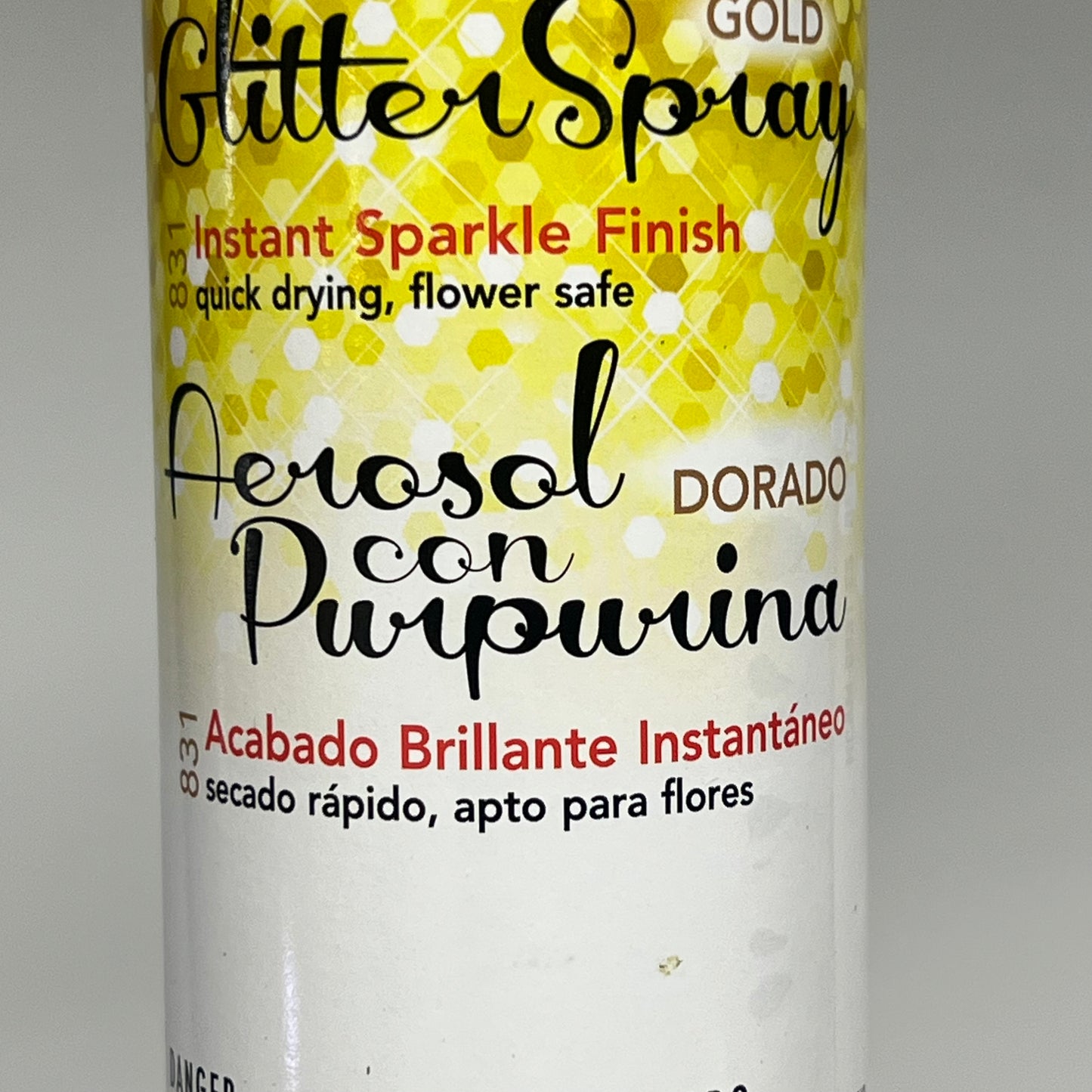 DESIGN MASTER (2 PACK) Glitter Spray Instant Sparkle Quick Dry 5.5oz Gold 831