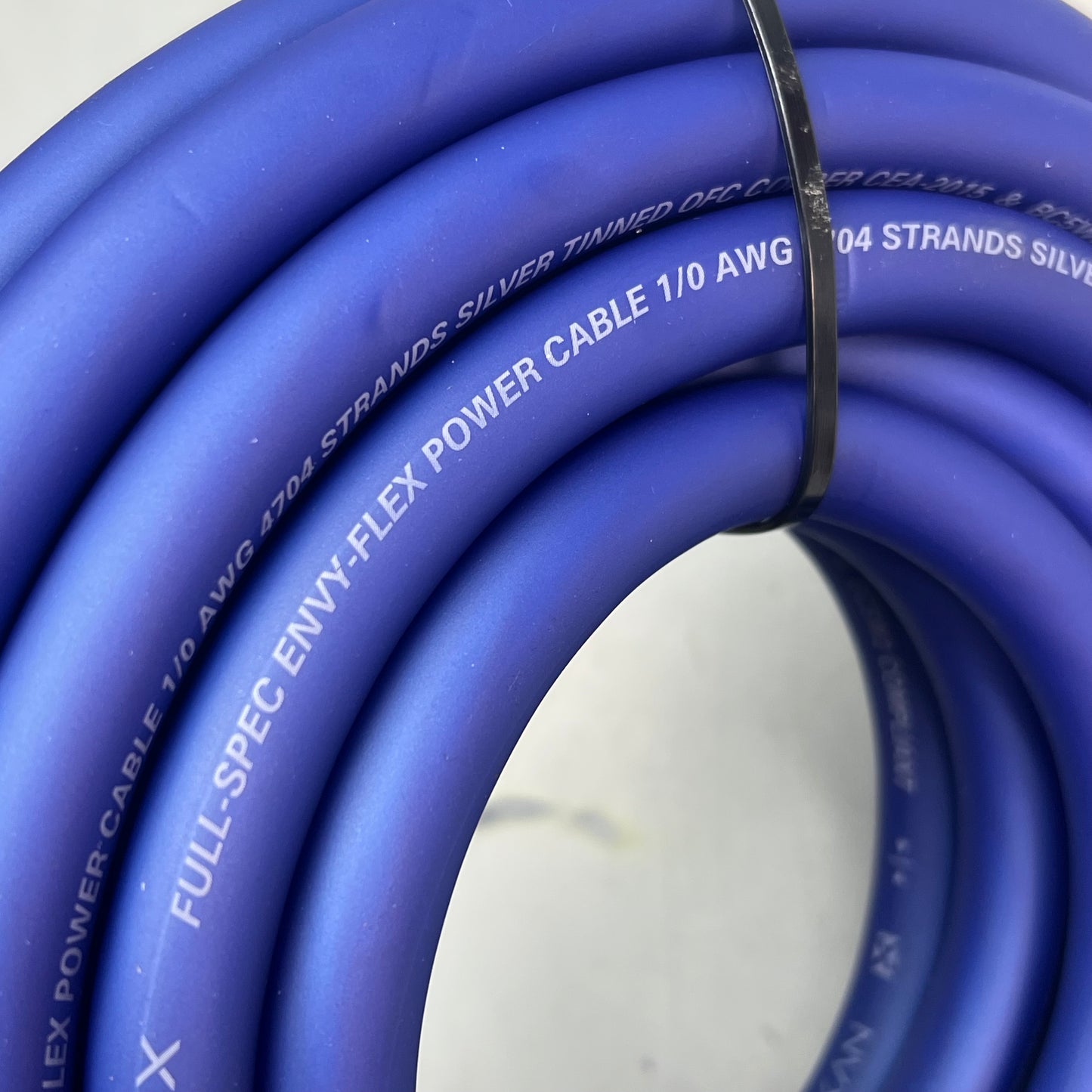 NVX Oxygen-Free Copper EnvyFlex Power/Ground Wire 1/0 Gauge 25' Blue XW0BL25
