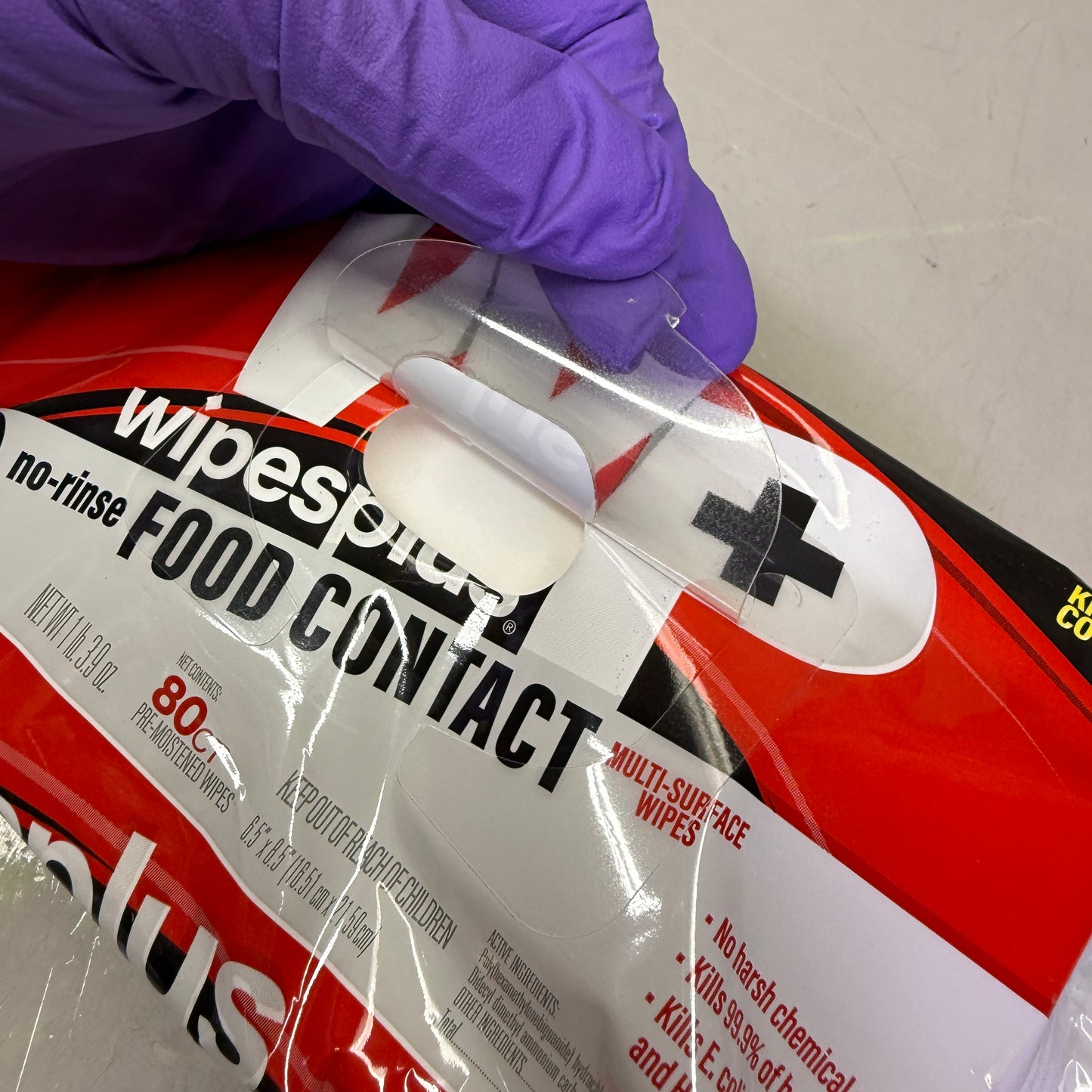 ZA@ WipesPlus No-Rinse Contact Surface Wipes 6 Pack (80 Each, 480 Total) 37608