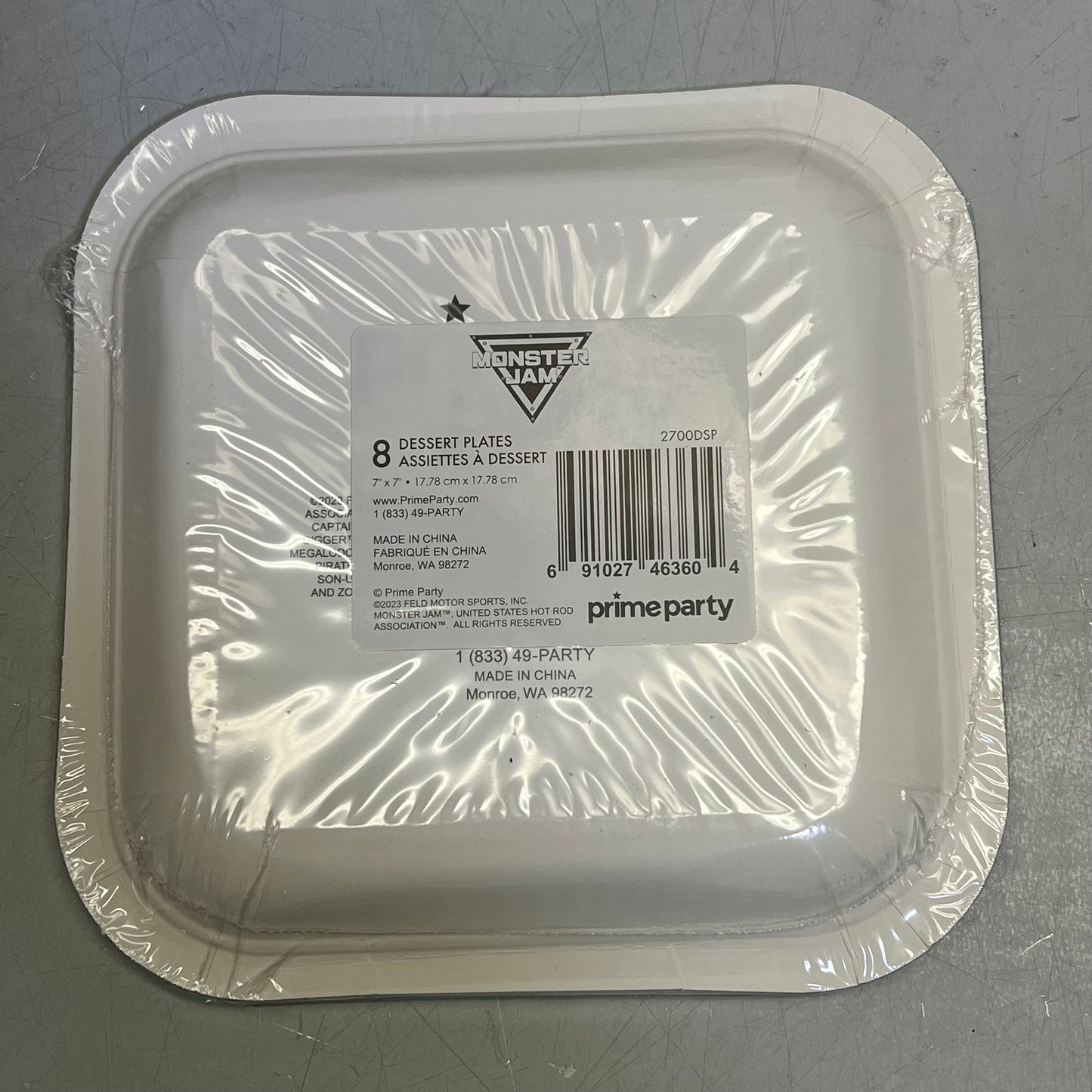 PRIME PARTY (5 PACK, 8 PLATES EACH) Monster Jam Dessert Party Plates 7" 2700DSP
