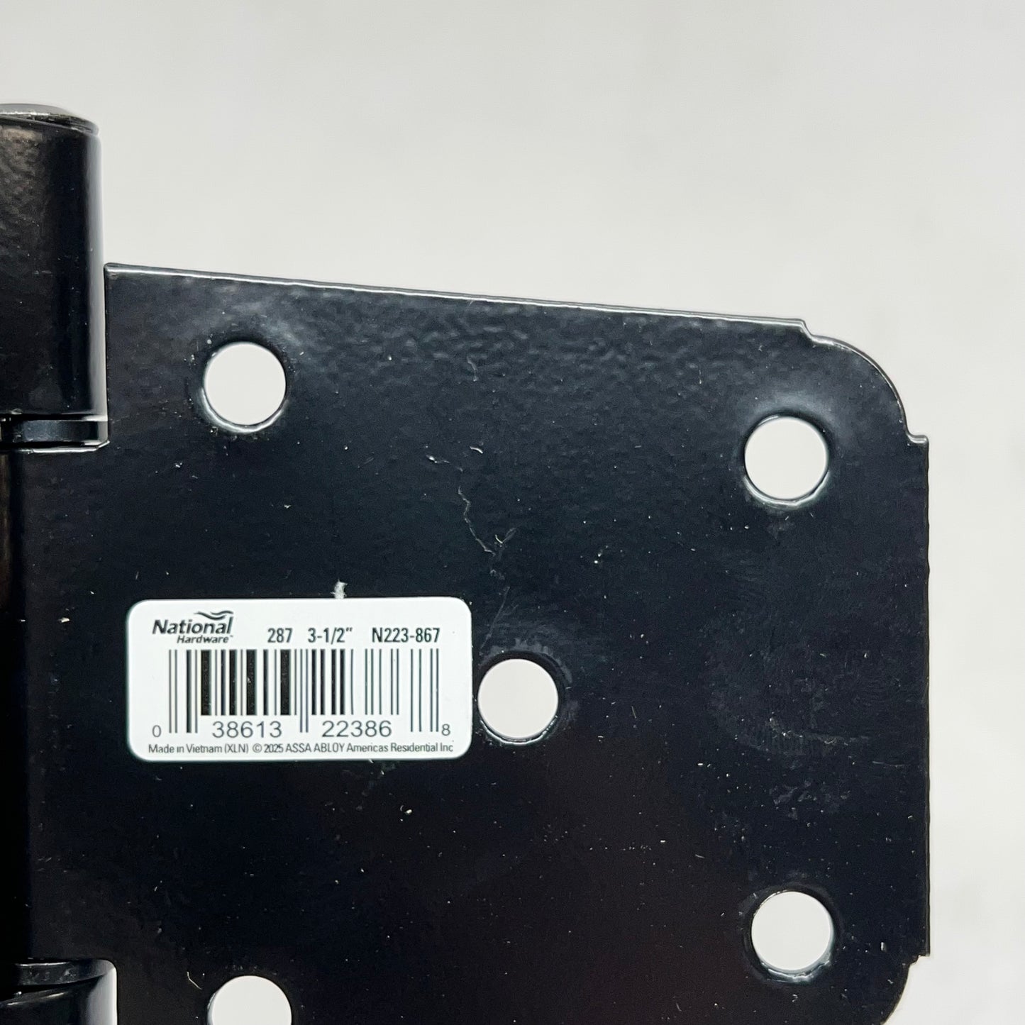 ZA@ NATIONAL HARDWARE (3 PACK) Gate Hinge 4-1/4"W Frame Leaf x 1.56"H Black N223-867