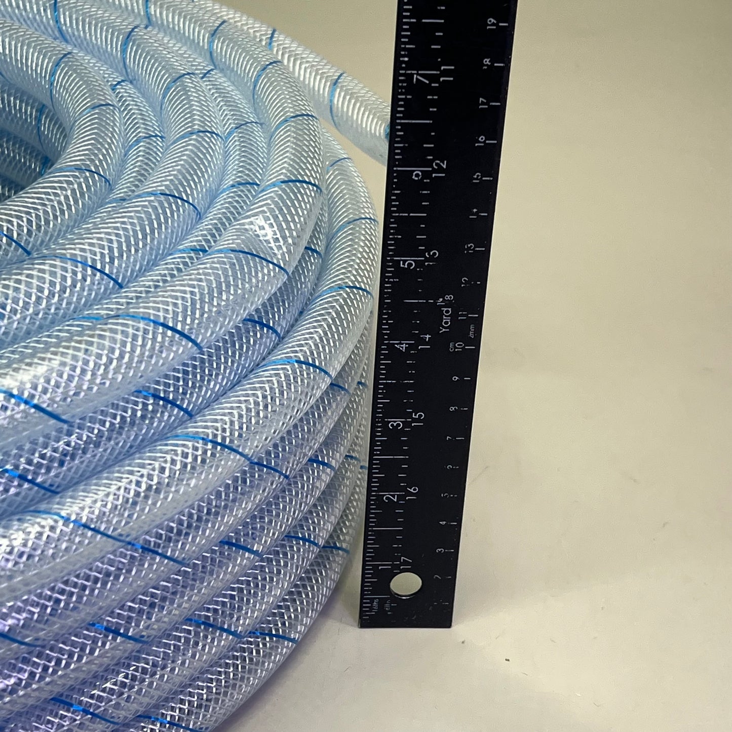 EUROTECH Braided Nylon Vinyl Tubing HVAC Applications 1/2" 100' Clear 100479