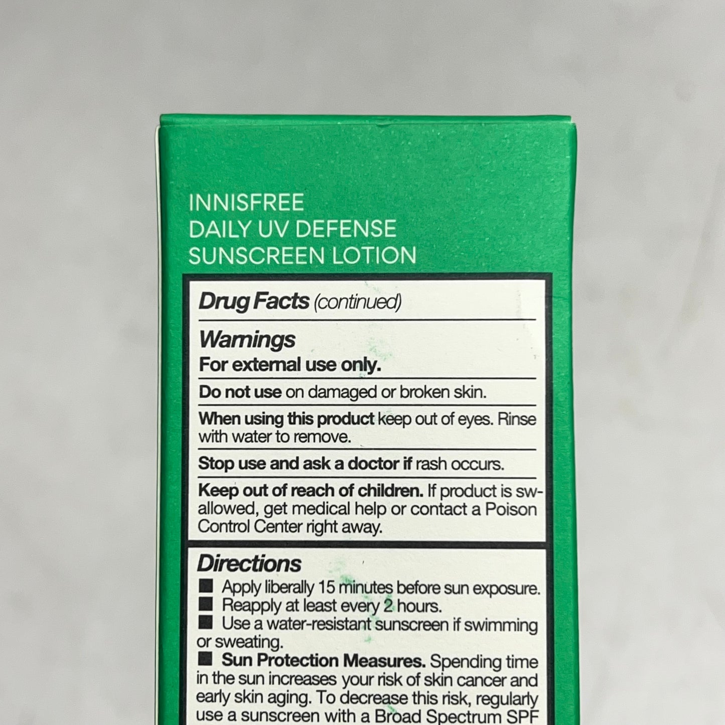 INNISFREE (2 PACK) Mini Daily Uv Defense Sunscreen 50+ Spf 0.84 oz BB 10/27