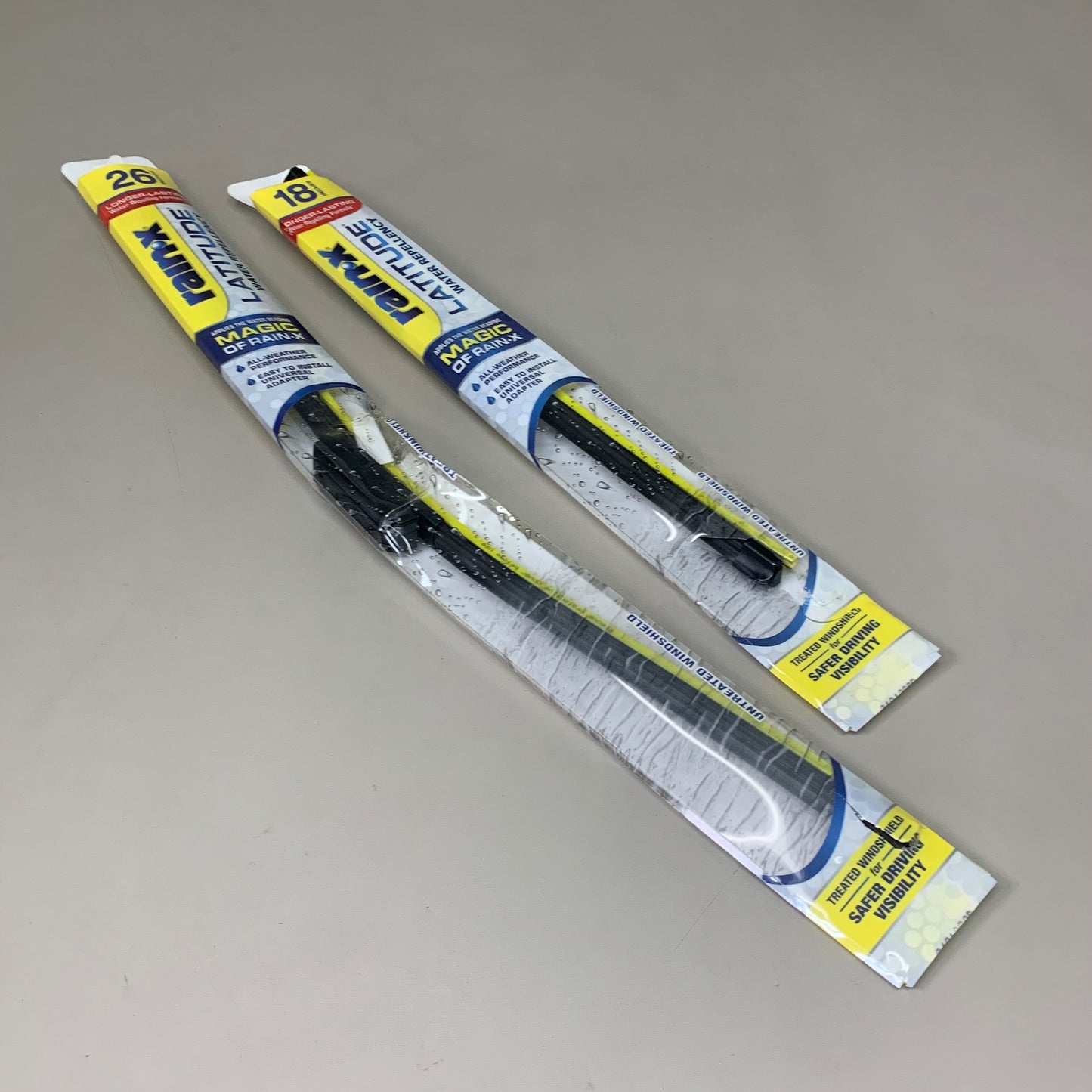 ZA@RAINX (2 PACK) Latitude All Weather Performance Wiper Blades 26" & 18" Damaged Packaging