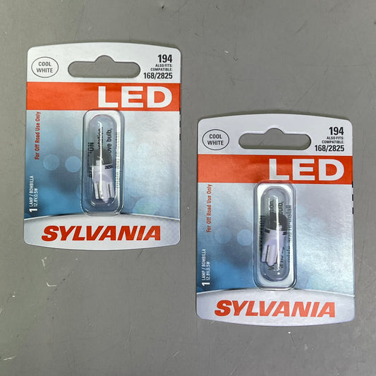 SYLVANIA (2 PACK) SYL LED Mini Bulb Easy Install 12.8V Cool White 194SL.BP