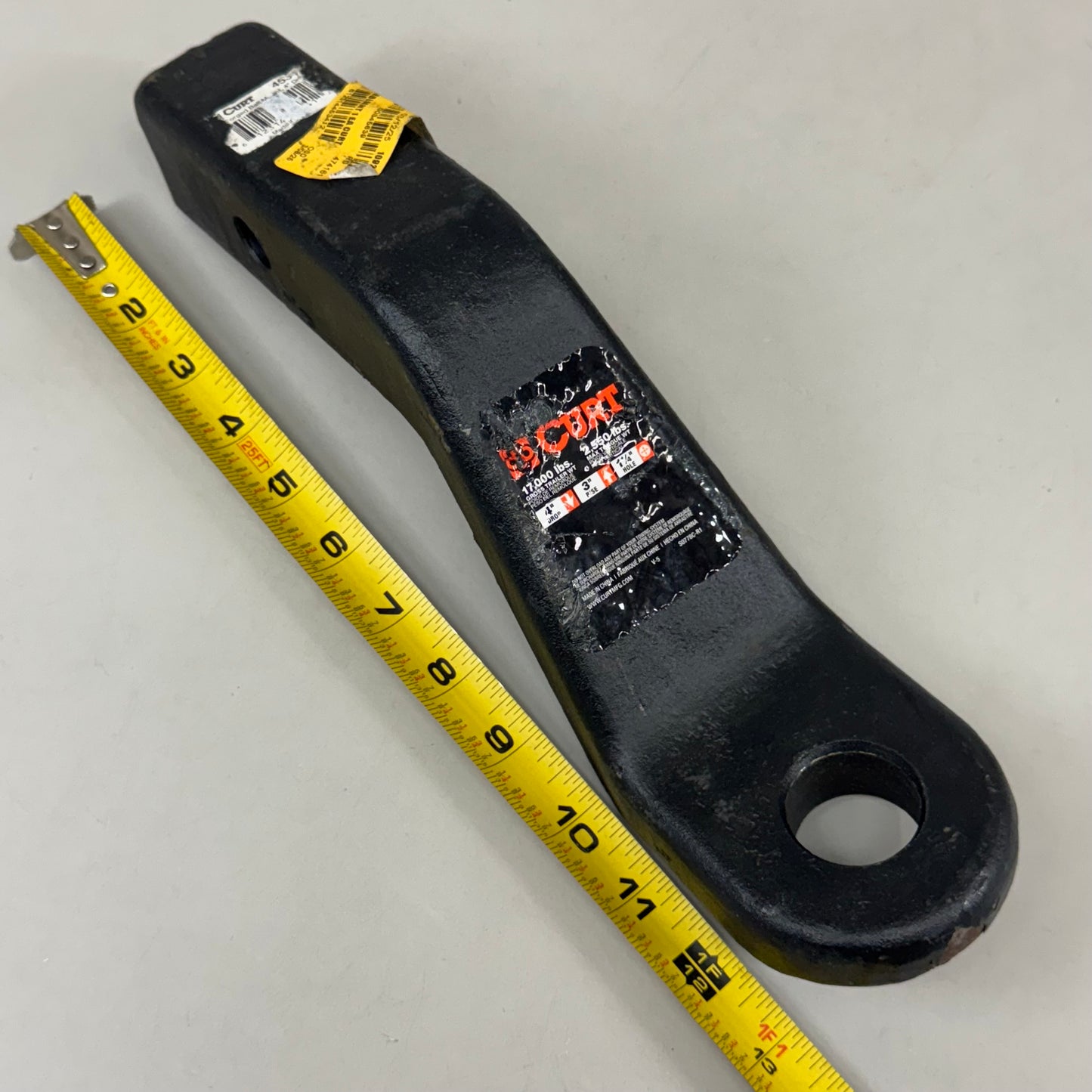 CURT Forged Ball Mount Steel Shank (No Ball) 4",3" Rise, 1-1/4 Hole 45341 (As-is (See Images))