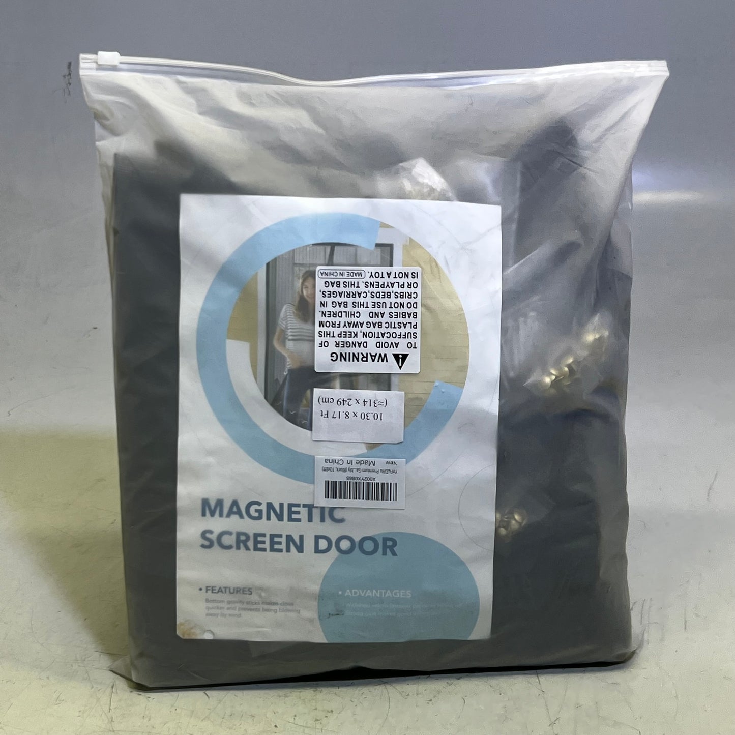 YOFUZIHU Garage Magnetic Screen Door, Black Sz 10" x 8 ft. X002YX0B65