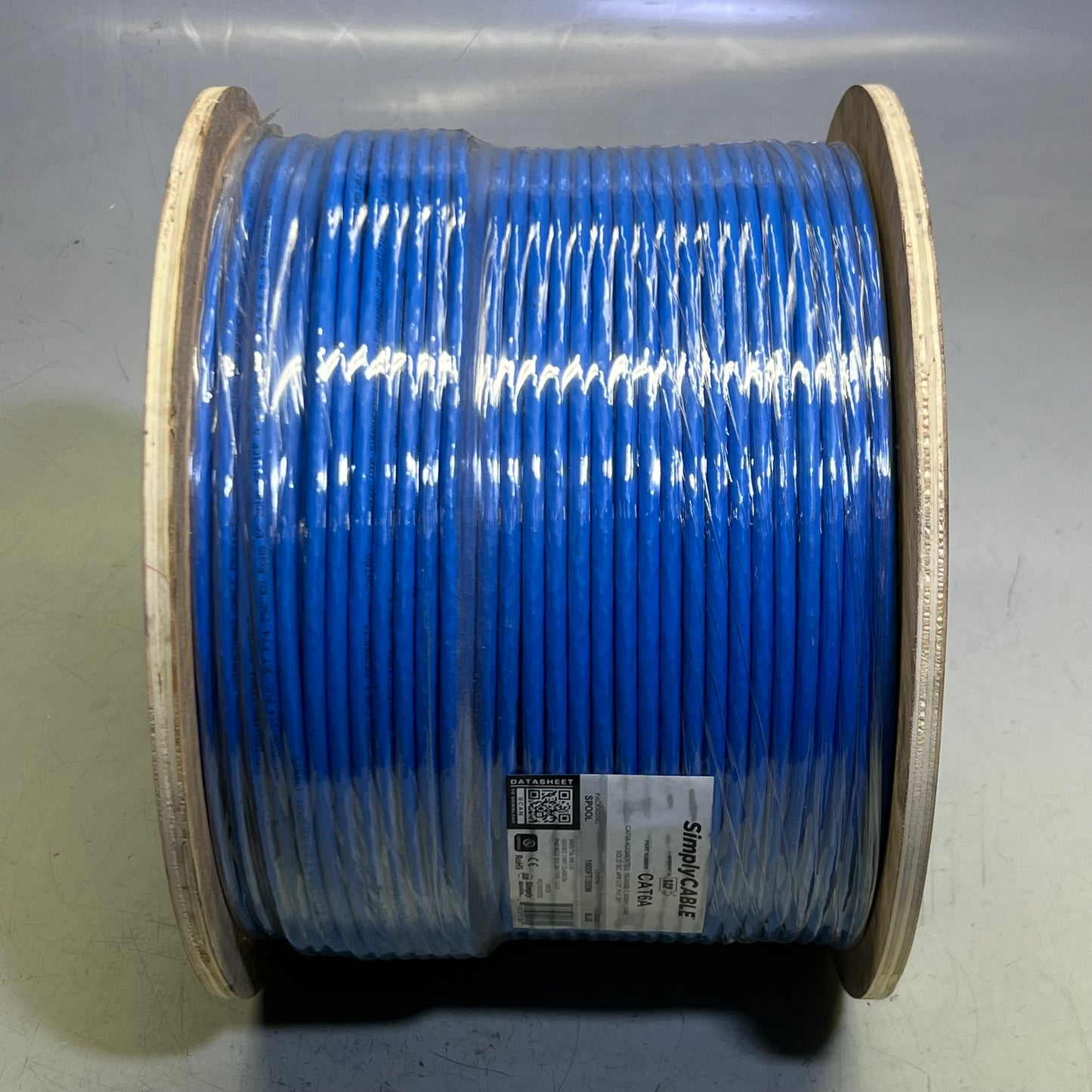 SIMPLY CABLE 1000 ft. Ethernet Cable, Blue CAT6A