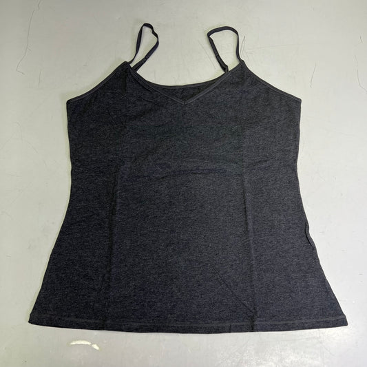 V FOR CITY (SET OF 2) Shelf Bra Camisole Tank Top Women's Sz 2XL Grey/Black
