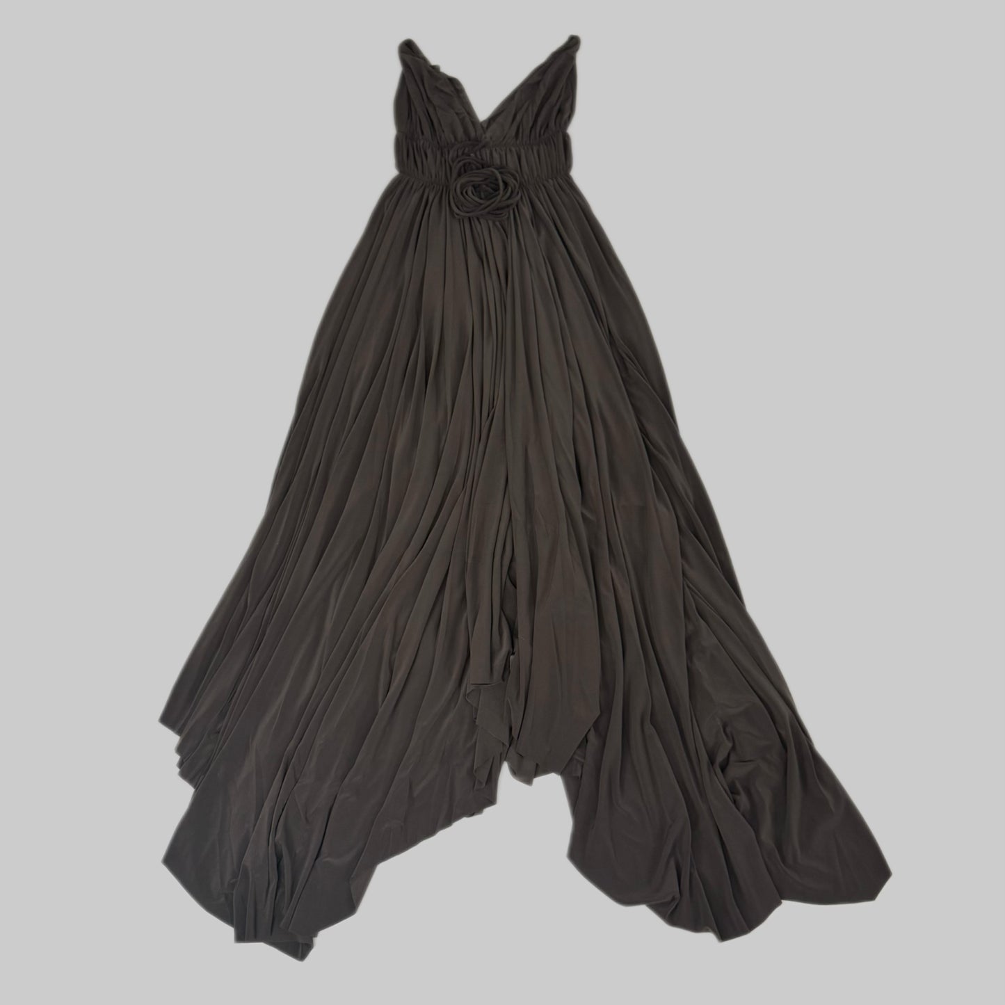 NORMA KAMALI Goddess Dress Unlined Women's Sz XL/42 Chocolate KK3233PL292028