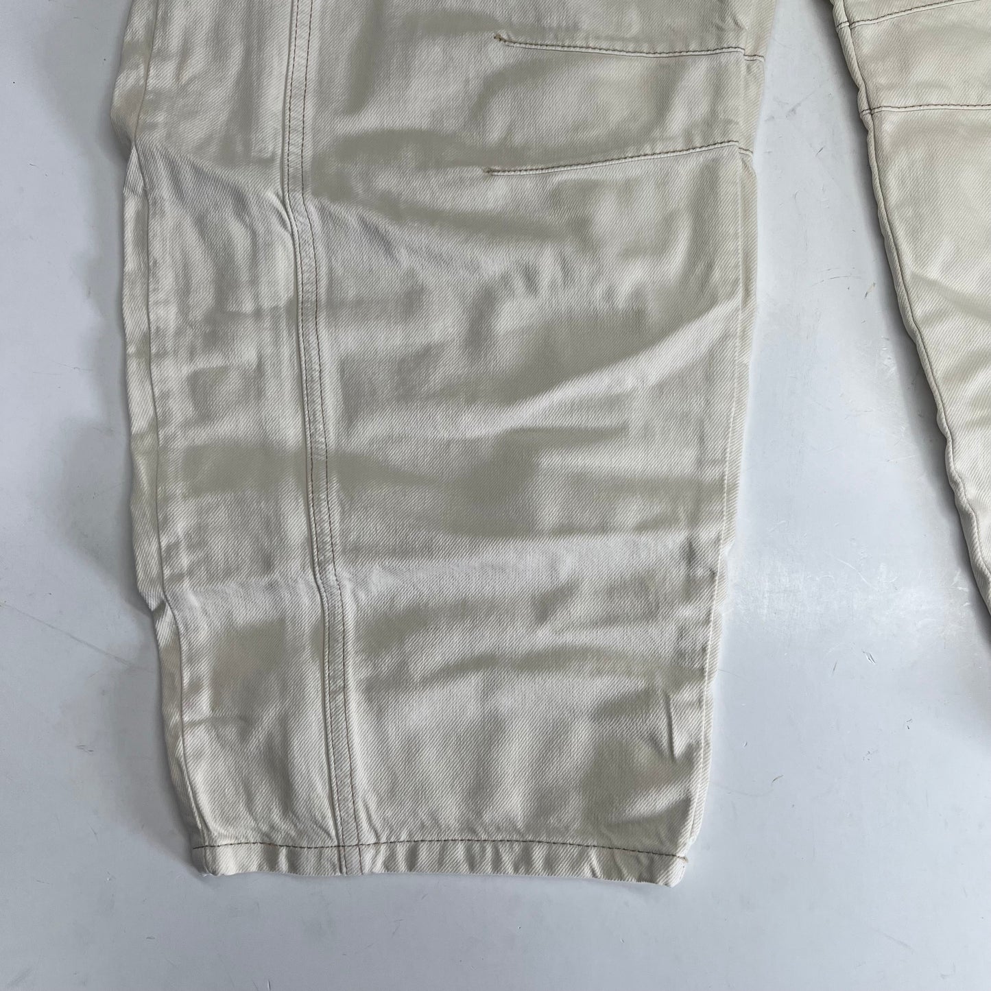FREE PEOPLE  Good Luck Mid-rise Barrel Jeans  Women's Sz S Milk 82199597
