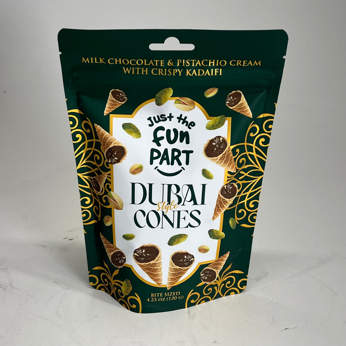 JUST THE FUN PART (6 PACK) Dubai Style Cones Bite Sized Treats 4.23 oz  BB 02/28