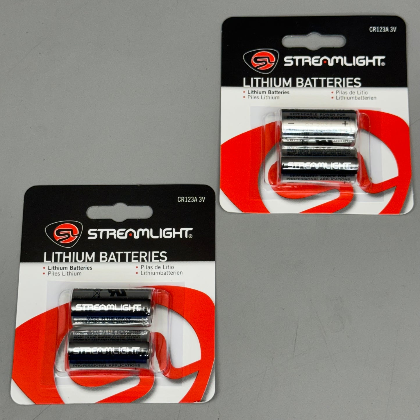 STREAMLIGHT (3 PACK of 2 Batteries) Lithium Batteries Model: CR123A 3V