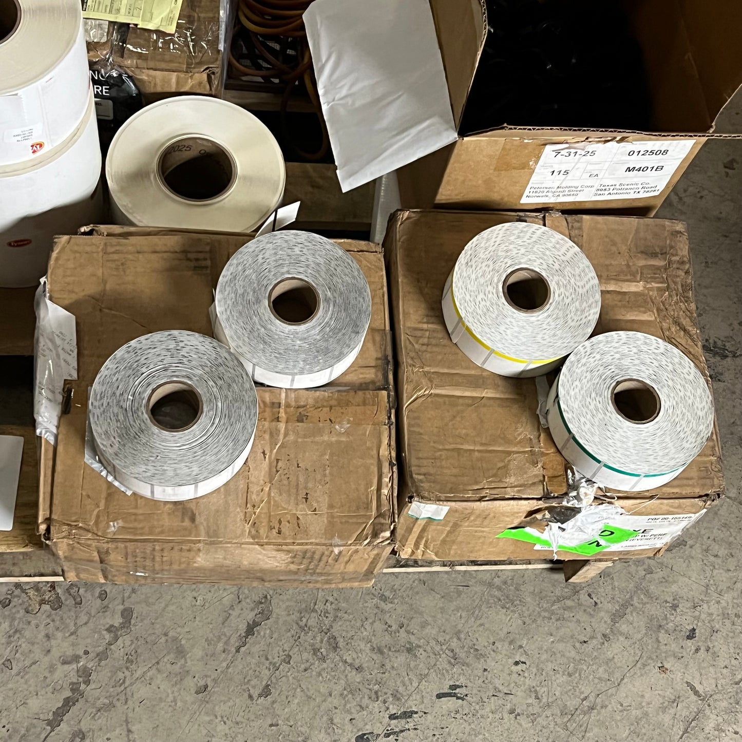 ZA@ Pallet of MIXED Assorted Hardware, Bucket Foam Cooler, & Sticker Labels (AS-IS)