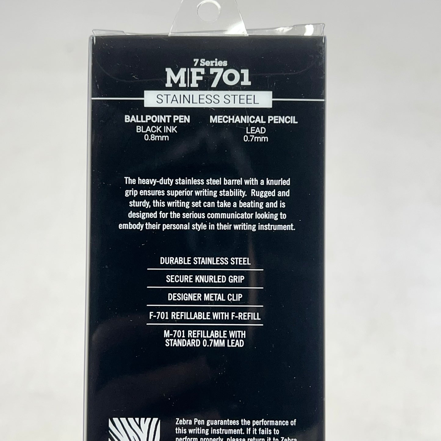 ZEBRA M/f 701 Stainless Steel Mechanical Pencil & Ballpoint Pen Gift Set Silver