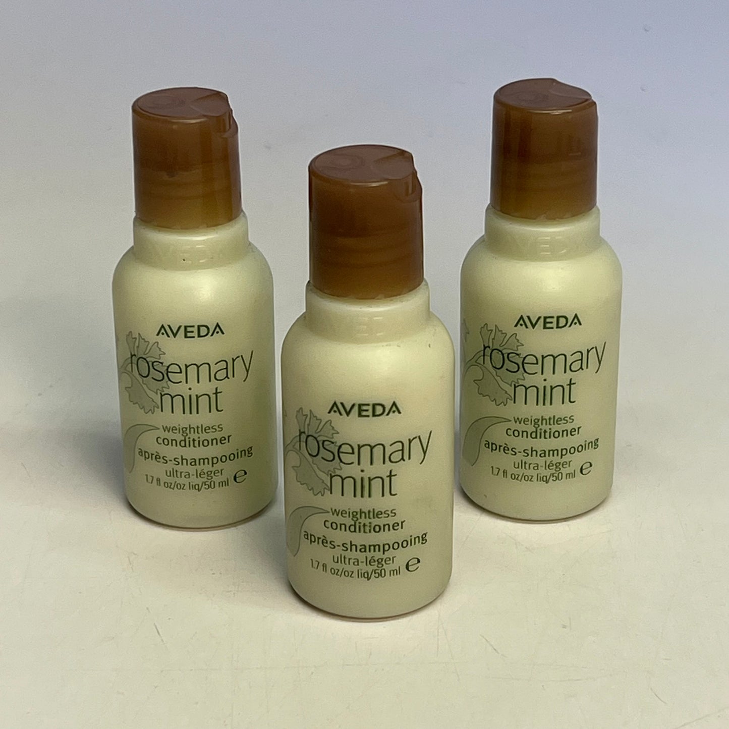 AVEDA (3 PACK) ROSEMARY MINT Weightless Conditioner Conditioner 1.7 Fl Oz White
