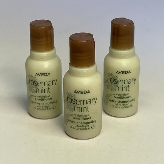 AVEDA (3 PACK) ROSEMARY MINT Weightless Conditioner Conditioner 1.7 Fl Oz White