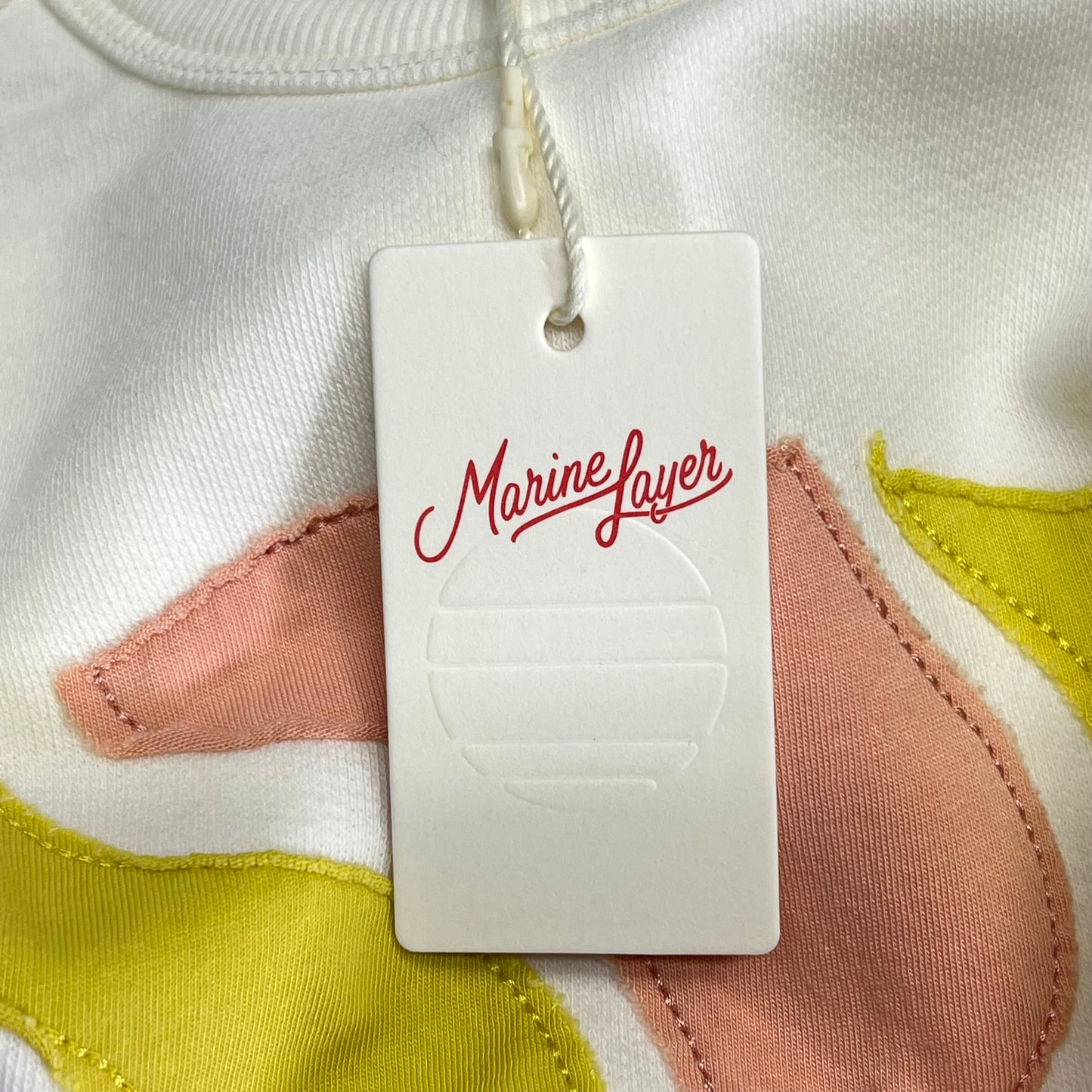 CLOUD 9 Terry Sweatshirt California Inspired  Women's Sz S Antique White