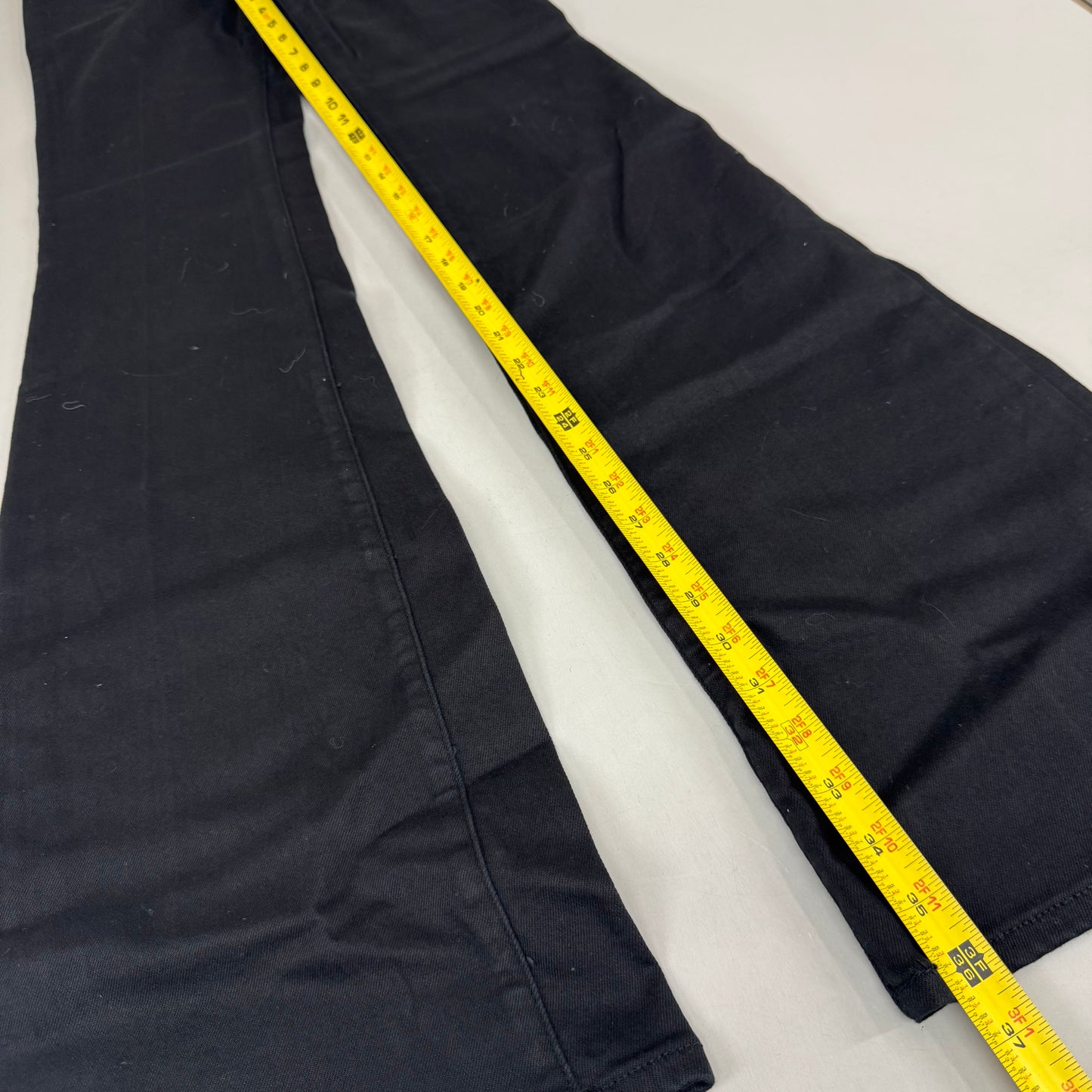 GOOD AMERICAN Good Legs Flare Jeans Women's Sz 8 Black001 GLF47SBTE