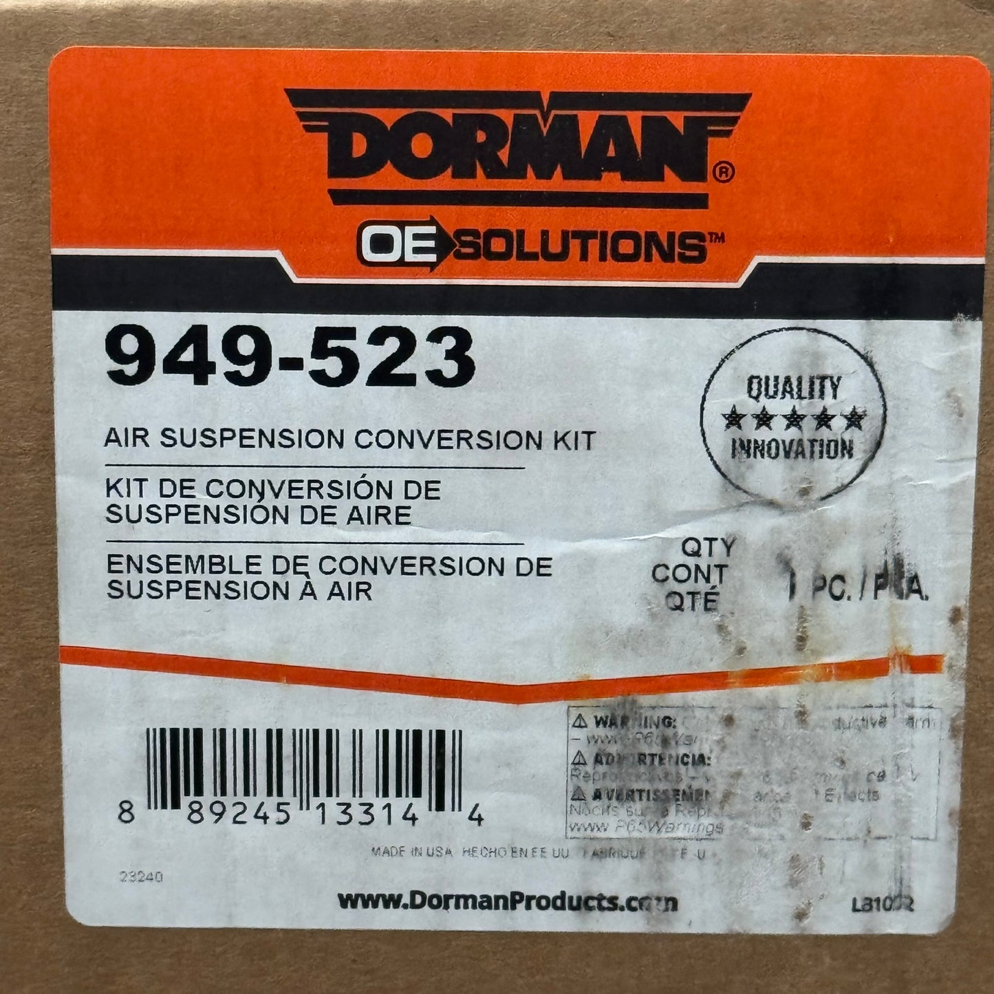 DORMAN Air Suspension Conversion Kit Steel For Ford & Lincoln Vehicles 949-523