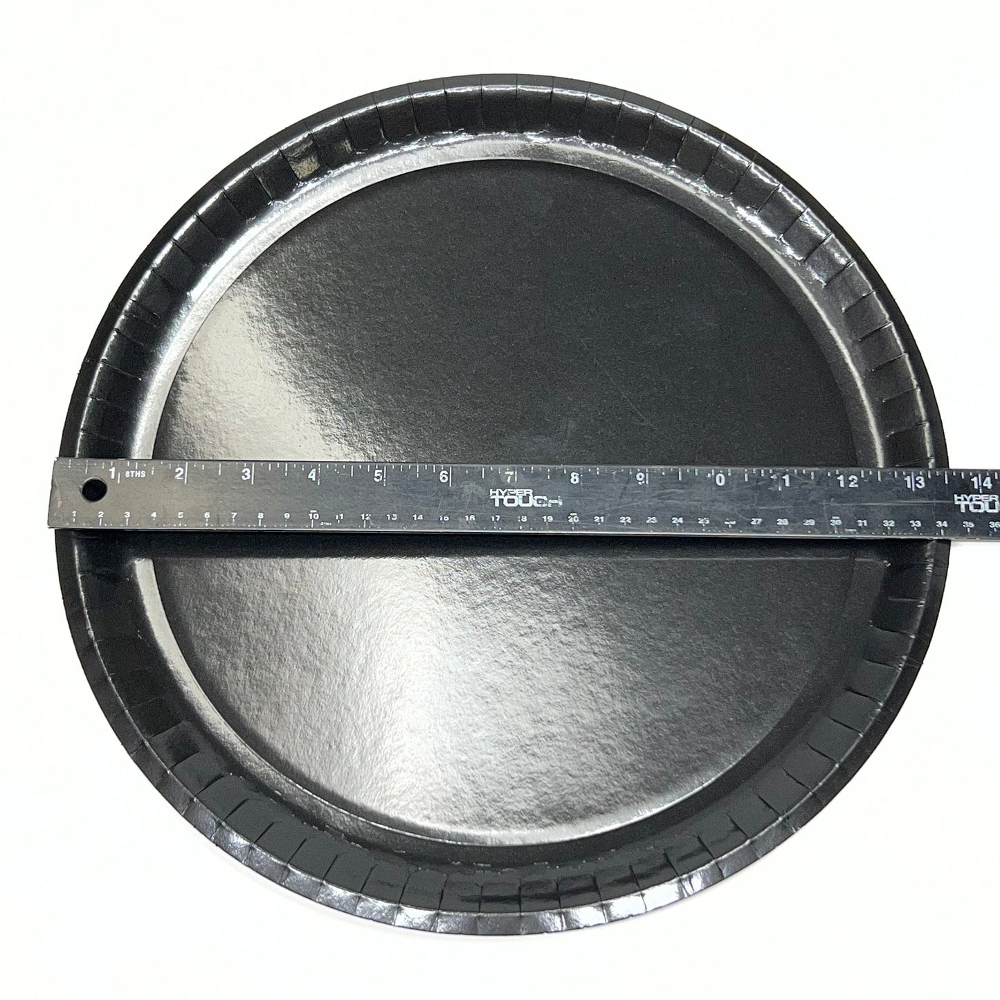 SOLUT! (150 PACK) 13" Take and Bake Coated Paperboard Black Oven Safe Pizza Tray - 74553-0150