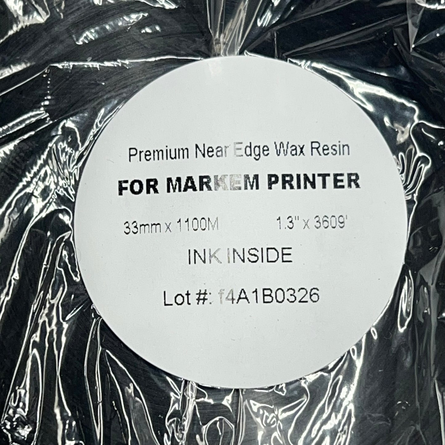 (24 PACK) Thermal Transfer Ribbon Wax Resin 1.3"x3609' Black MSD033100TTO-K