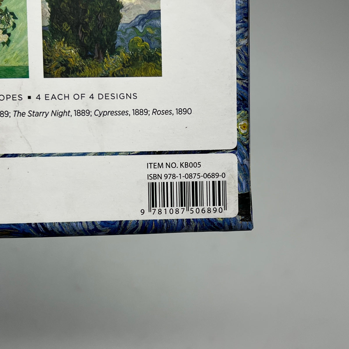 POMEGRANATE (2 PACK, 16 EACH) Vincent Van Gogh Notecards W/ Envelopes 4x5" KB005