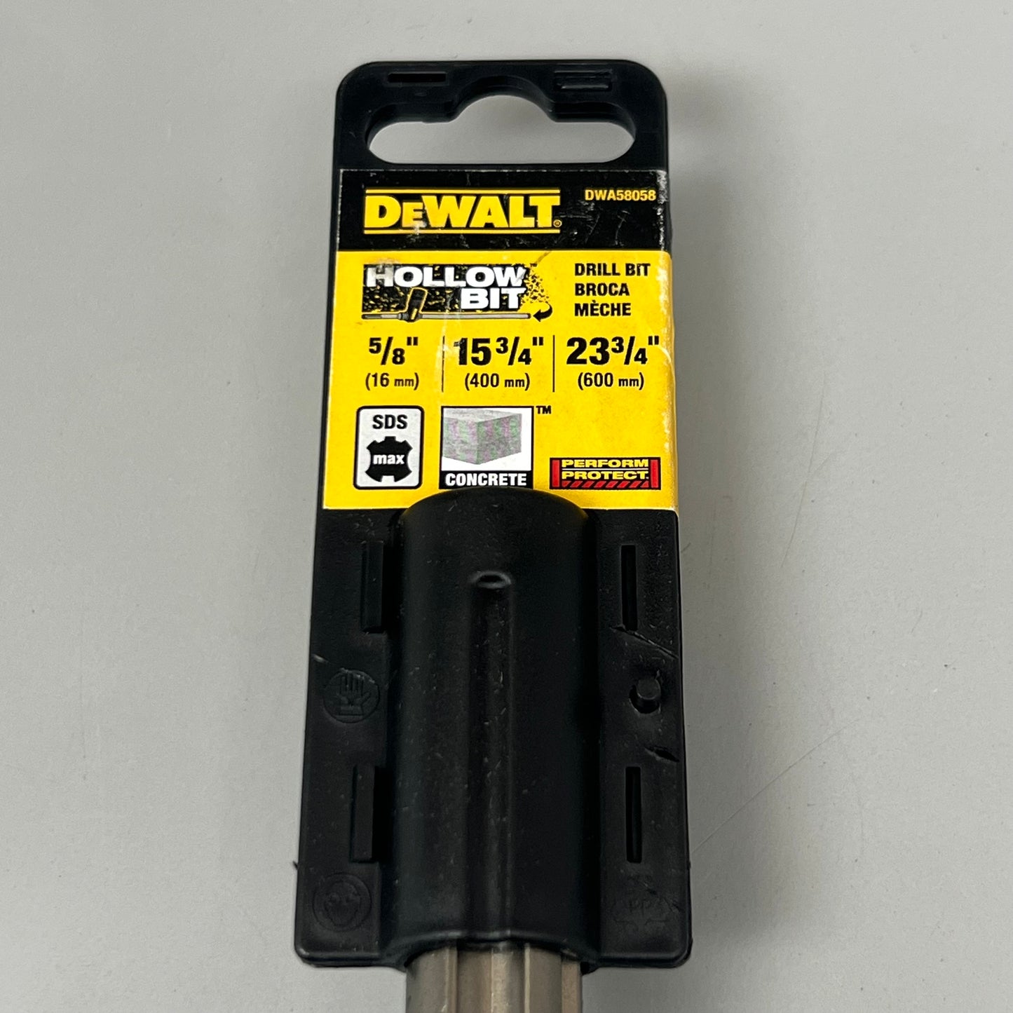 DEWALT SDS Max Hollow Bit 5/8 Inch for Concrete