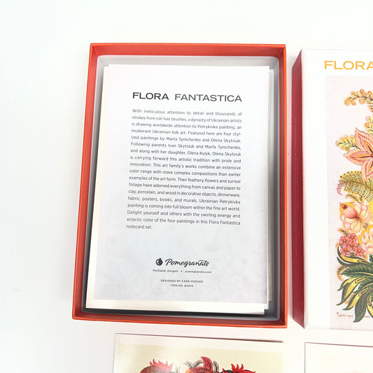 POMEGRANATE (20 PACK) Flora Fantastica Notecards W/ Envelopes  4x6" BX014