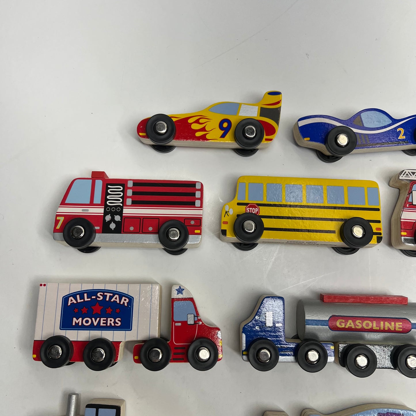 KAPLAN Wooden Assorted Transportation Set Cars, Trucks, & More 24 Piece 30981