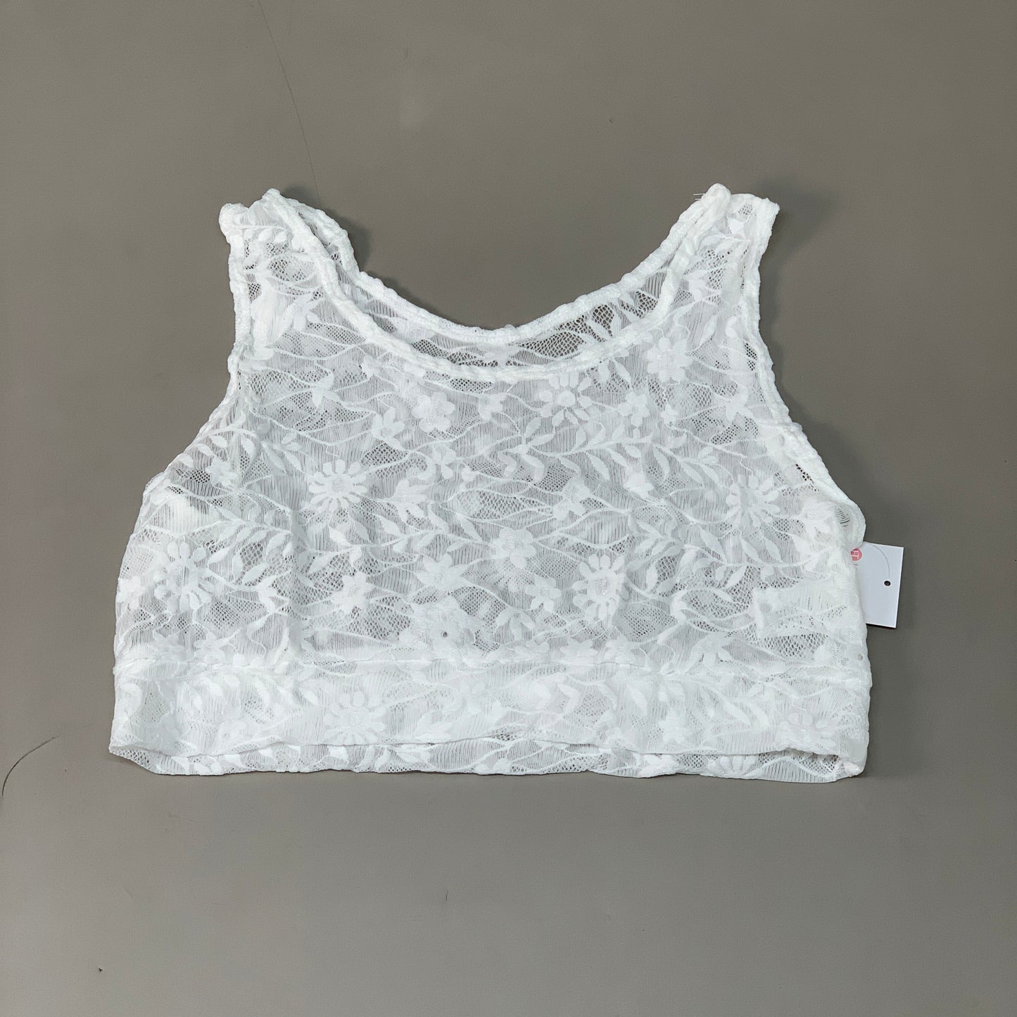 HALFTEE Full Lace Tank Nylon & Spandex Blend Floral White XS (23)