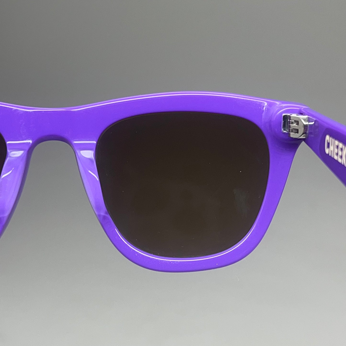 FRIDA MAE CHEEK Clemente Square Polarized Lens Sunglasses Purple SUN-SQUARE-PUR