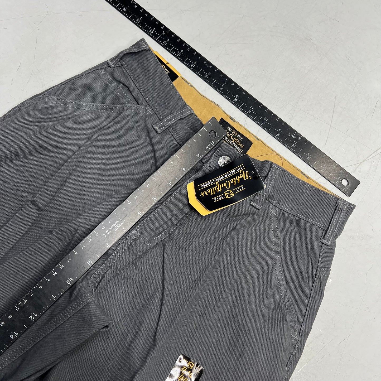 NOBLE OUTFITTERS Tug-Free Stretch Canvas Utility Pant Women's Sz 6 Asphalt 24036