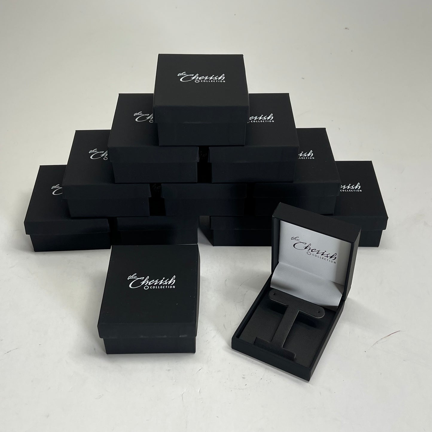 ZA@ THE CHERISH COLLECCTION (12 PACK) Jewelry Packing Boxes & Case 3.5"x6" Matte B|lack