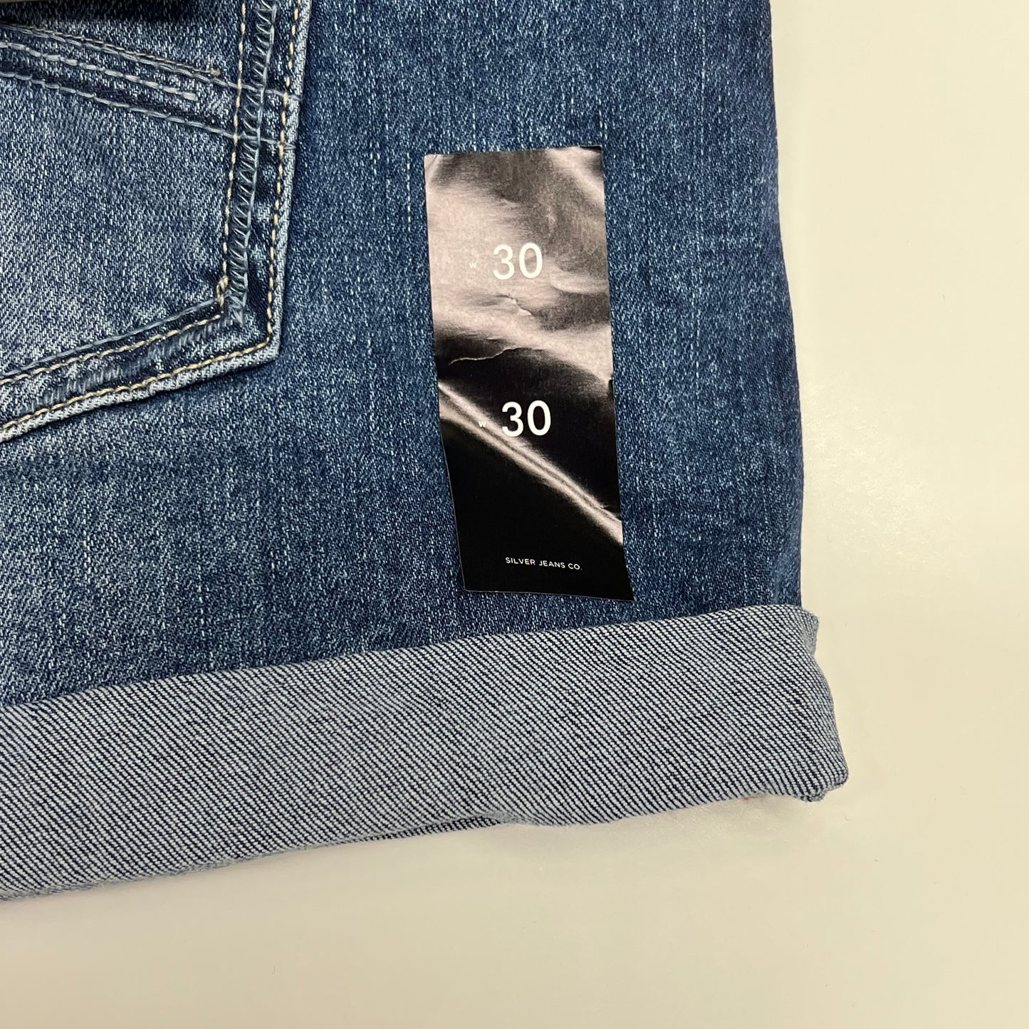 SILVER JEANS Boyfriend Mid Short 5-pocket Women's Sz 30/4.5 Indigo L53608EAF242