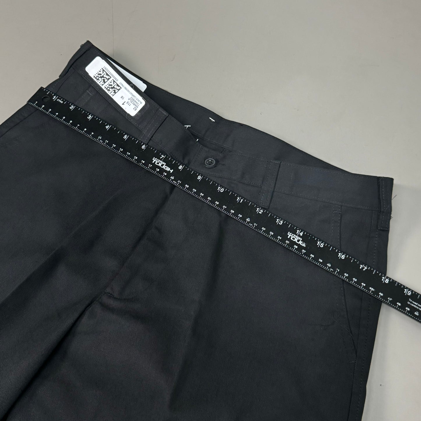 EDWARDS Button Closure Flat Front Cargo Work Pants Men's 34X34 Black 2575-O10