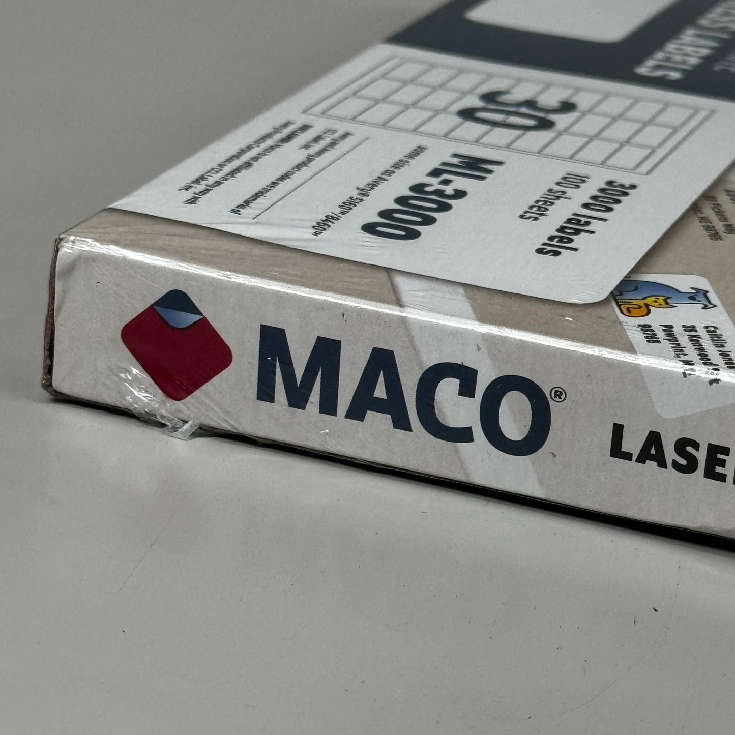 MACO (100 SHEET,3000 LABELS TOTAL) Jam-Free Laser/Inkjet Labels 1"x2 5/8" White