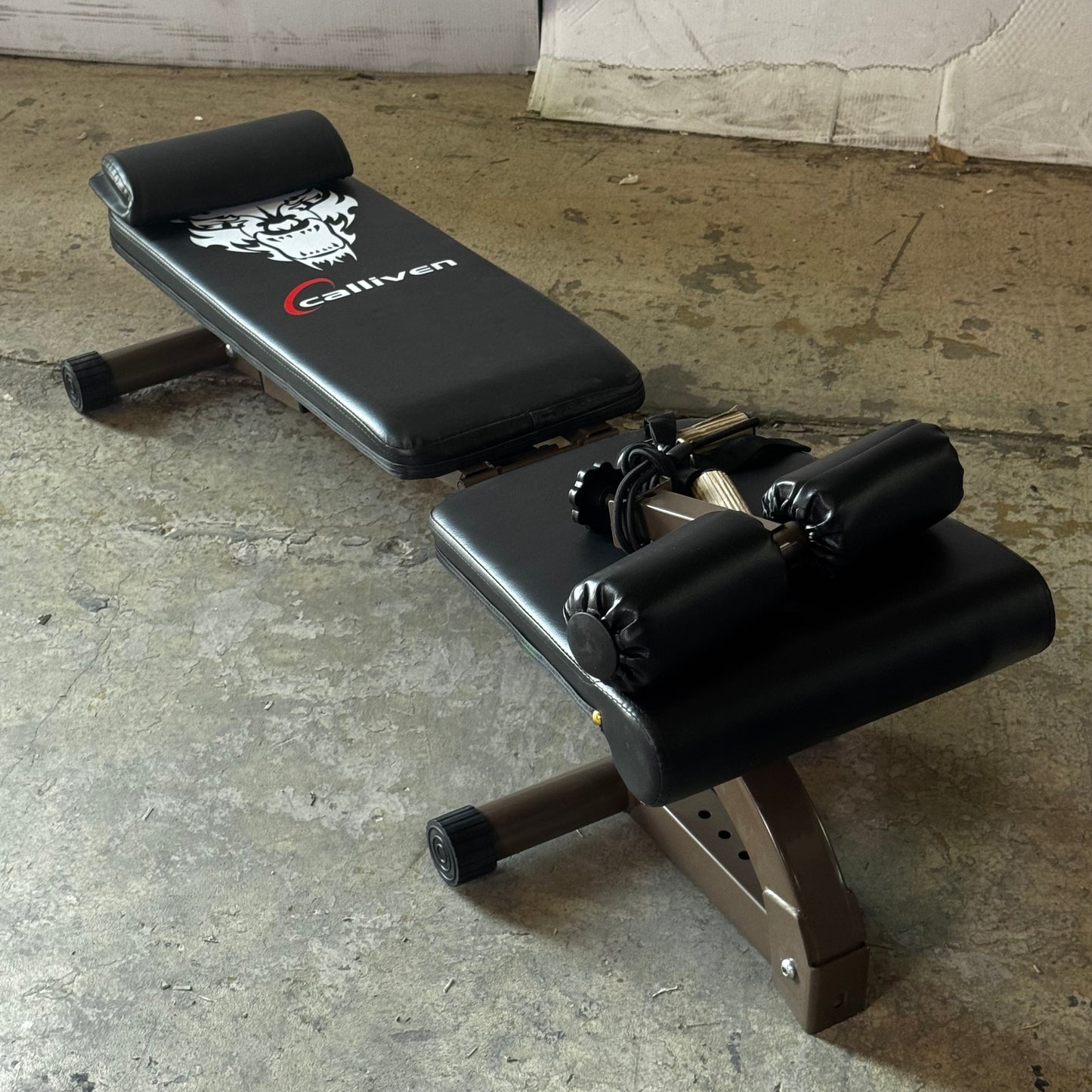 Collapsible Exercise Folding Adjustable Weight Bench  Black/Red Size 46.5"x13.8"18.8"