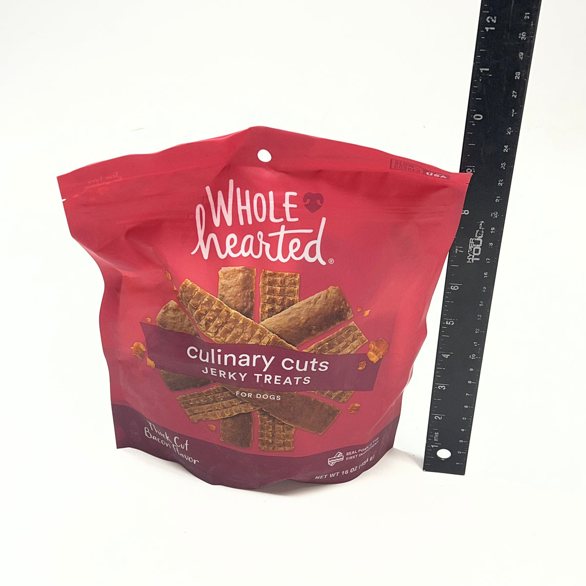 WHOLE HEARTED Culinary Cuts Jerky Treats Thick Cut Bacon Flavor 16 Oz BB 10/27