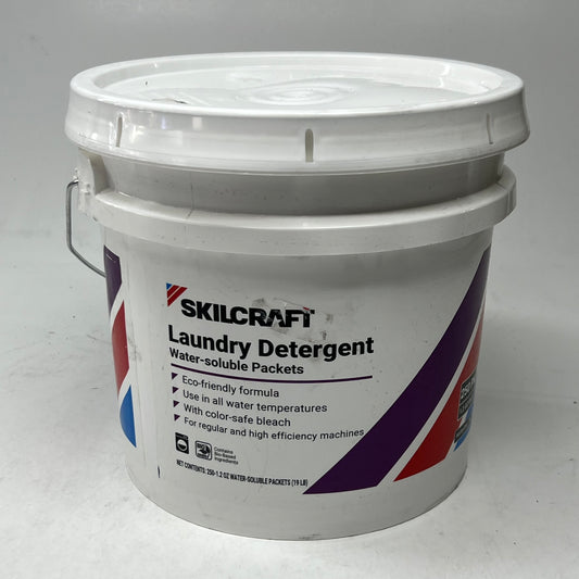 SKILCRAFT Abilityone Powder Laundry Detergent 250 Packets 19 Lb Bucket