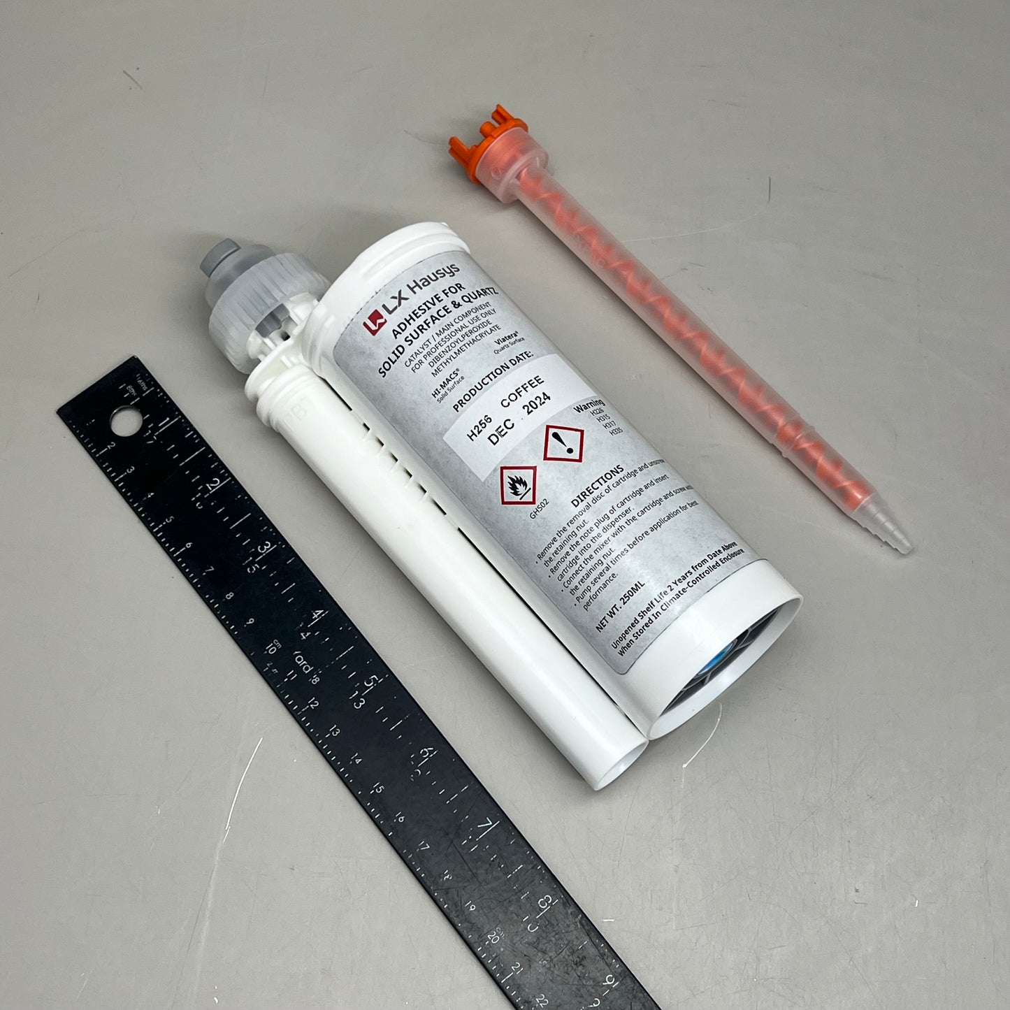 LX HAUSYS Adhesive for Solid Surface Quarts Viatera H-Macs H256 Coffee 205 mL