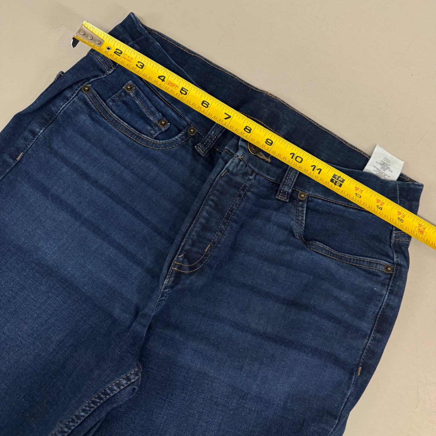 DENIM & CO.  Easy Stretch Slim Leg Buttonfly Women's 10 Denim Blue