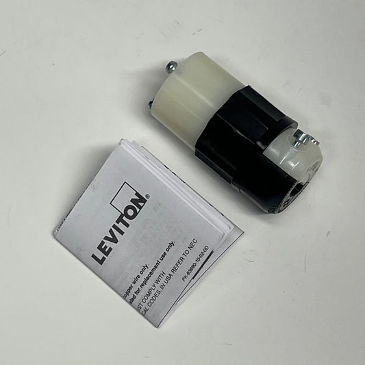 LEVITON Locking Connector Industrial Grade  15 Amp 125 Volt Black 165-4729-C