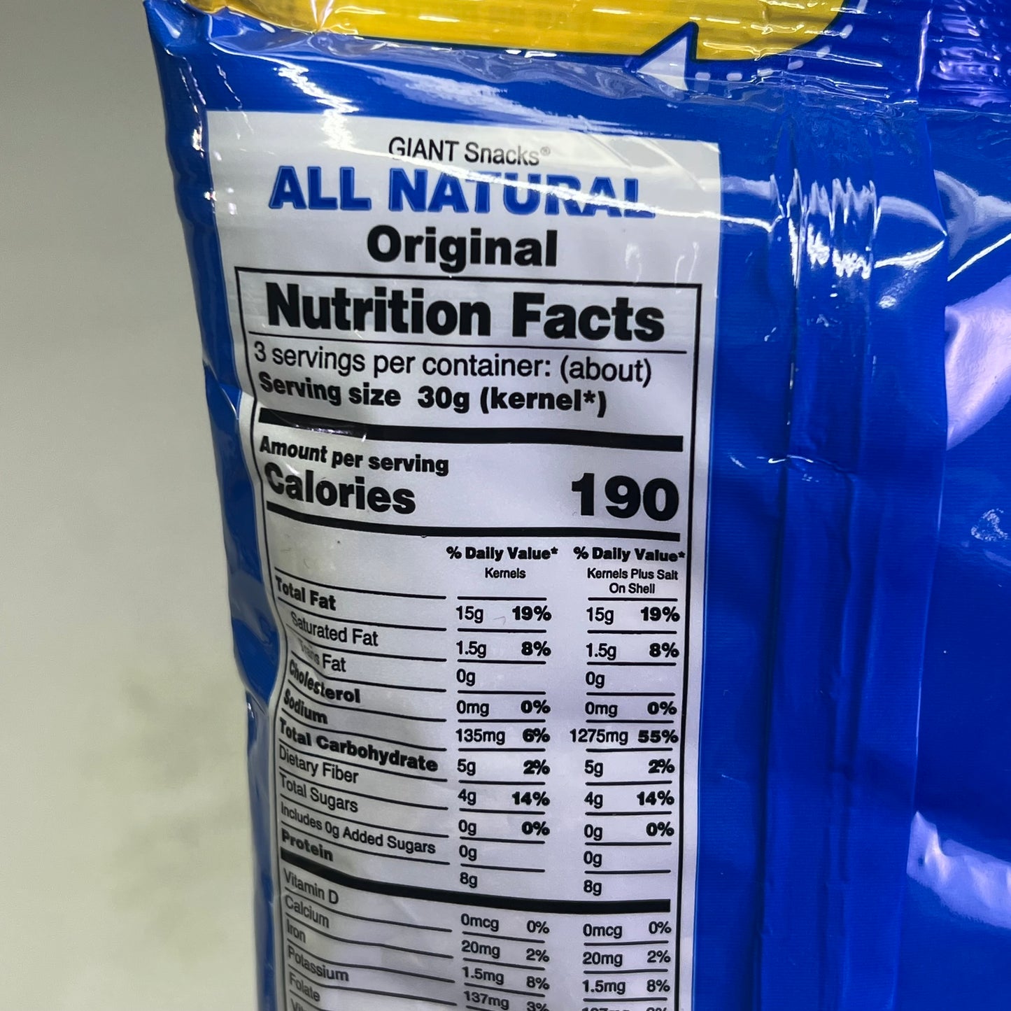 ZA@ ZA@ GIANTS (5 PACK) Original Flavor Salted Sunflower Seeds 5.75 Oz BB 08/26